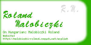 roland malobiczki business card